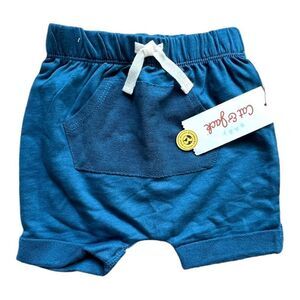 NWT Baby Girls Cat & Jack Cerulean Slouchy Sweat Shorts - Sz 6-9 mo
